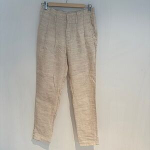 RJR. JOHN ROCHA Women Beige 100% Linen Trousers Size 8